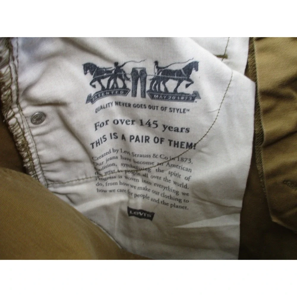 Levi's 541 Athletic Taper Pants Mens 32x34 Tan Khaki Stretch Utility Workwear